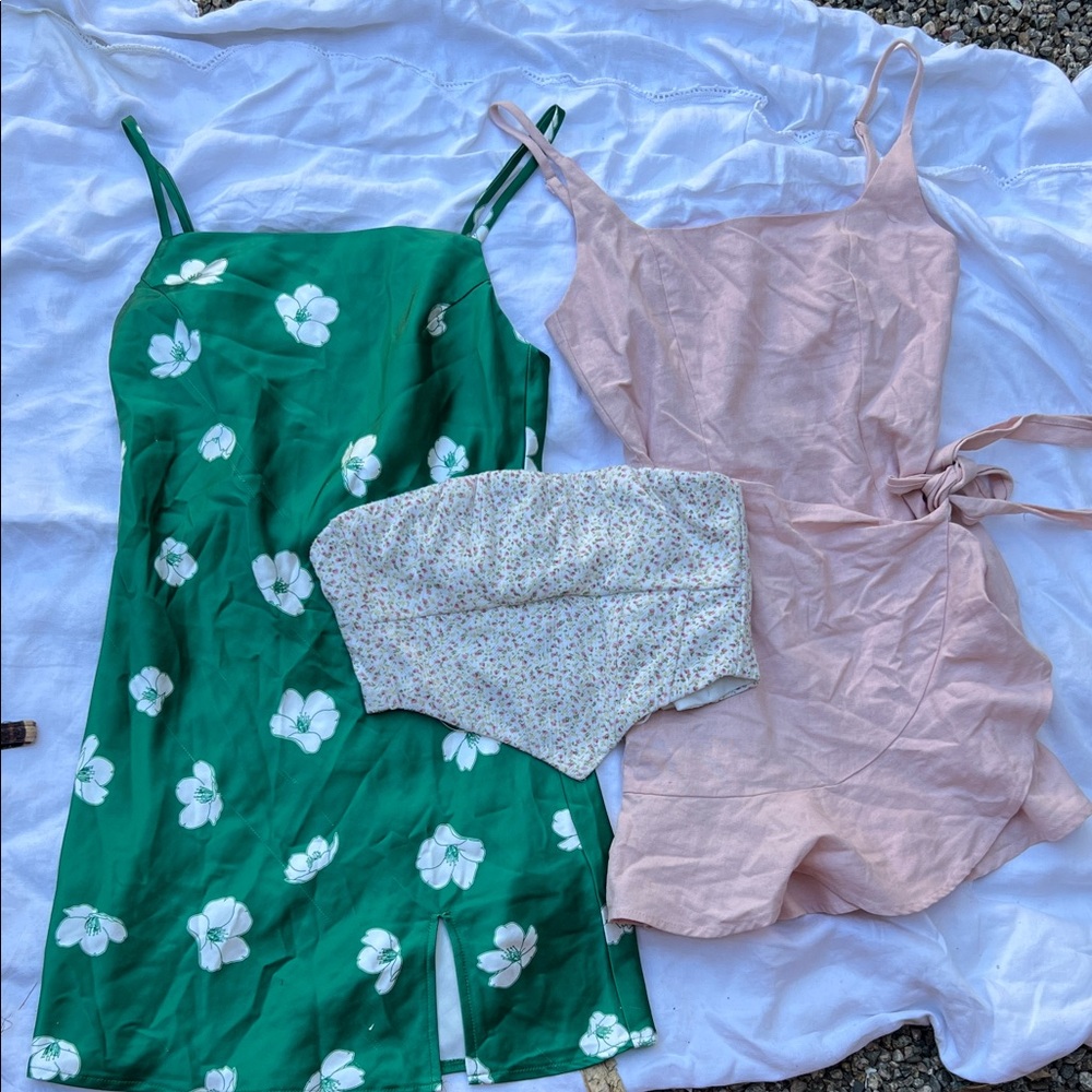 Princess Polly Bundle of FOUR, Leopard, Floral, Green, and Pink
